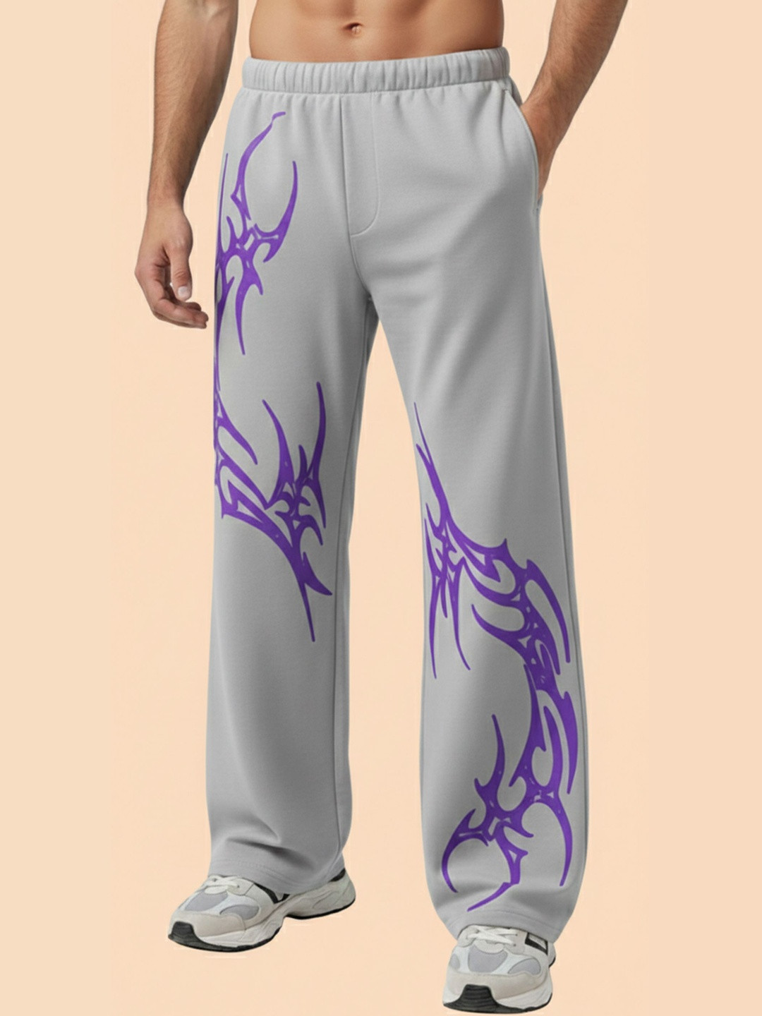 Parona Men Regular Fit Graphic Print Training Track Pants