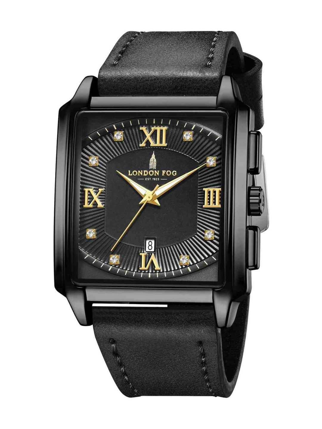 LONDON FOG Men Embellished Dial & Leather Straps Analogue Watch LFM10004-02