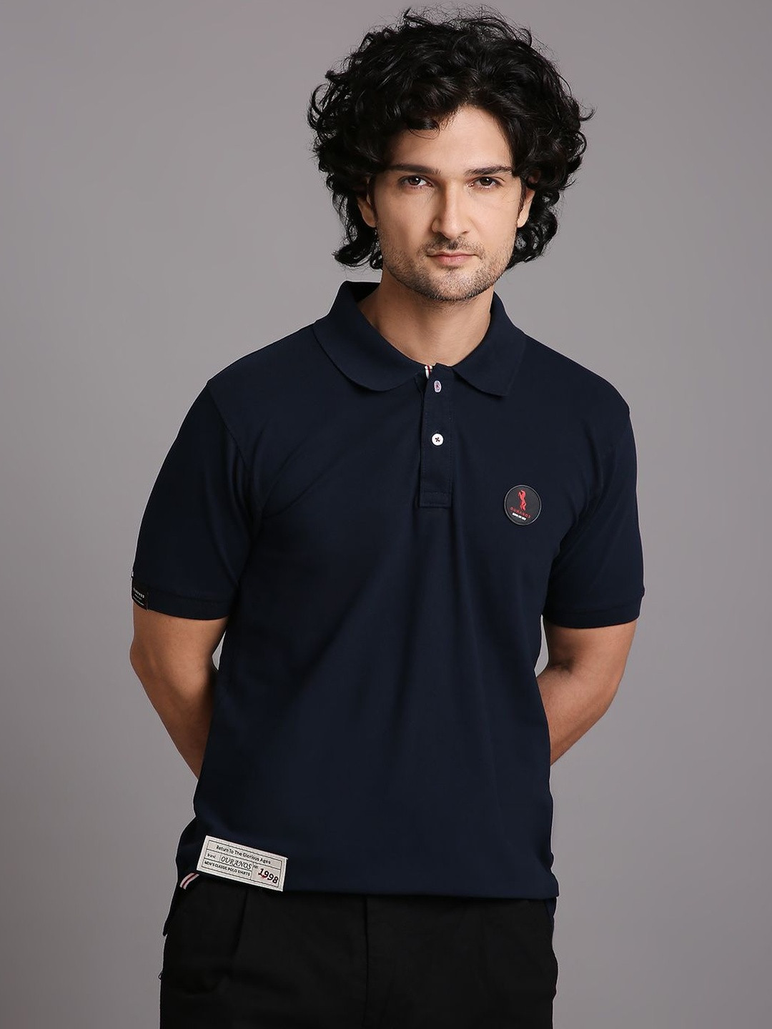 OURANOS Men Polo Collar T-shirt
