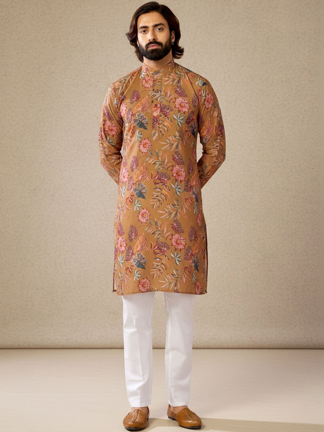 RANGRAAG Men Paisley Flared Sleeves Kurta