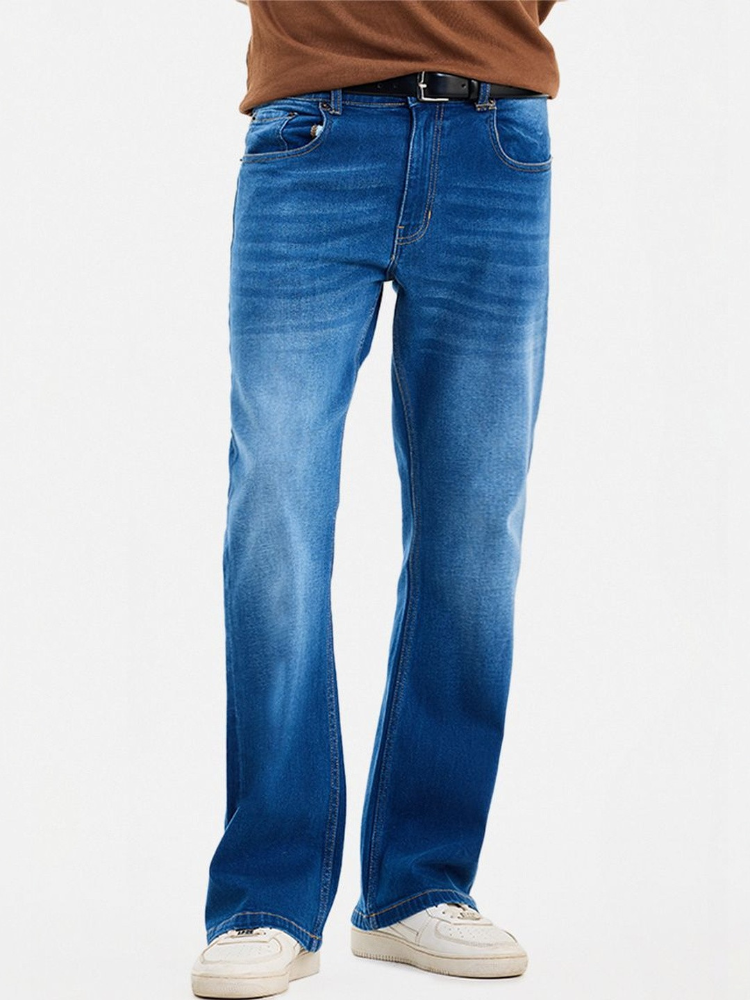 Snitch Blue Mid-Rise Bootcut Jeans