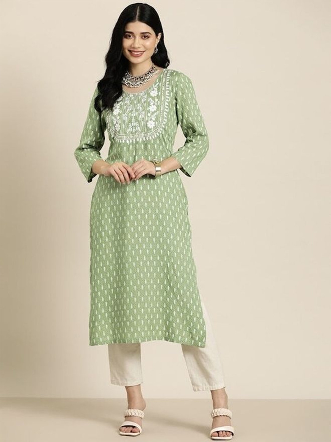 DEEPYOG APPAREL Women Geometric Printed Kurta