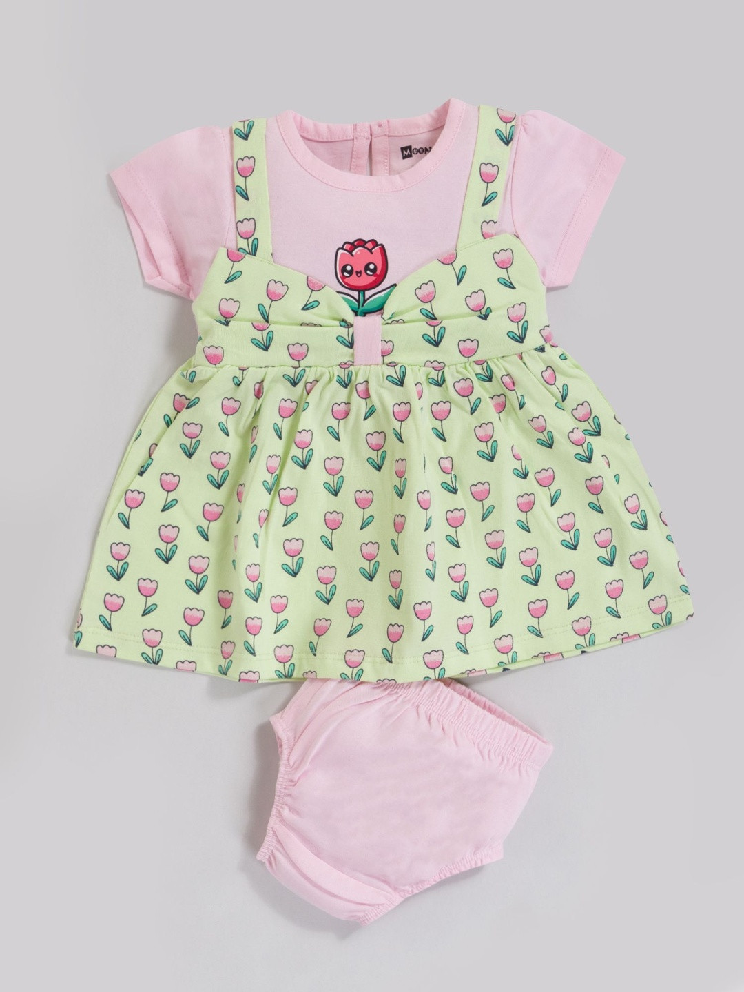 MooNKids Girls Print Fit & Flare Dress