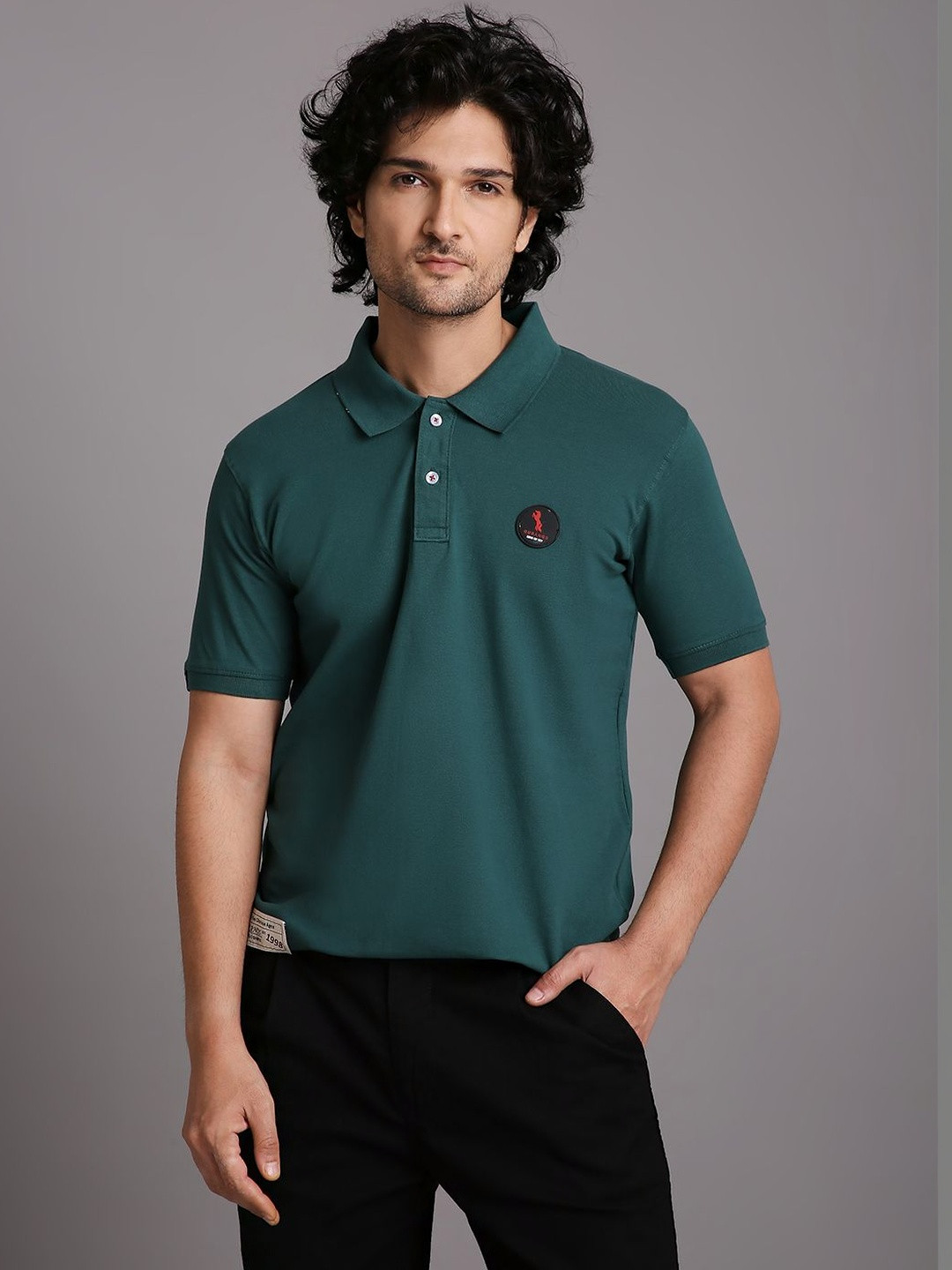 OURANOS Men Polo Collar T-shirt
