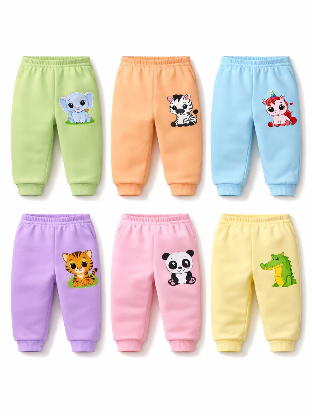 CORTICA Pack of 6 Regular Fit Animal Print Track Pants
