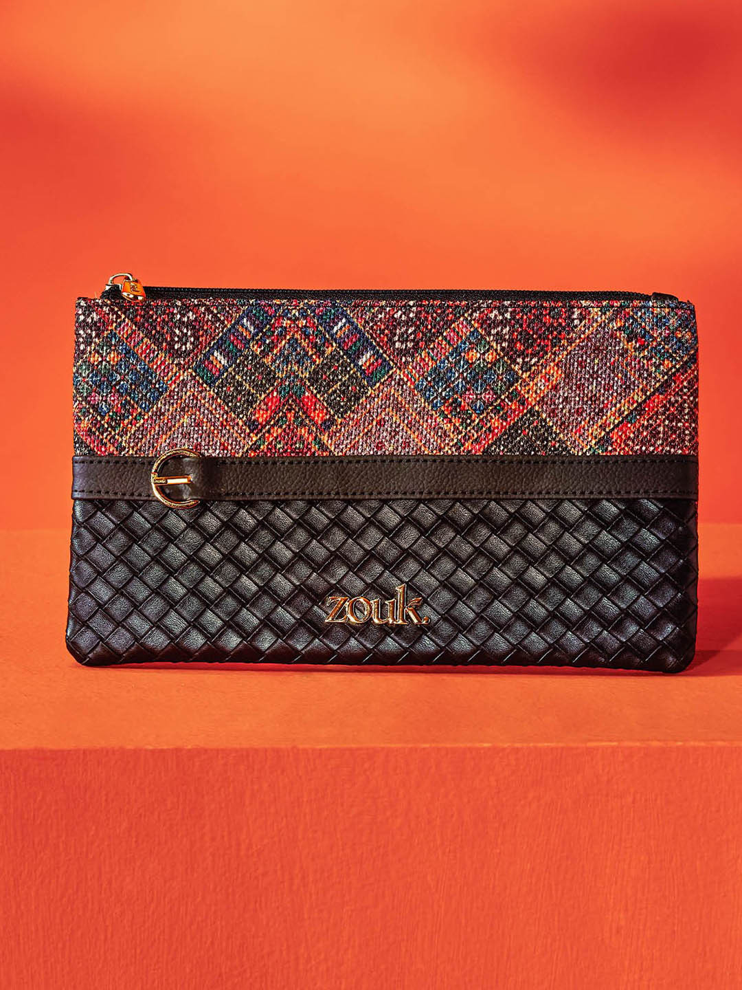 ZOUK Women Abstract Printed PU Passport Holder