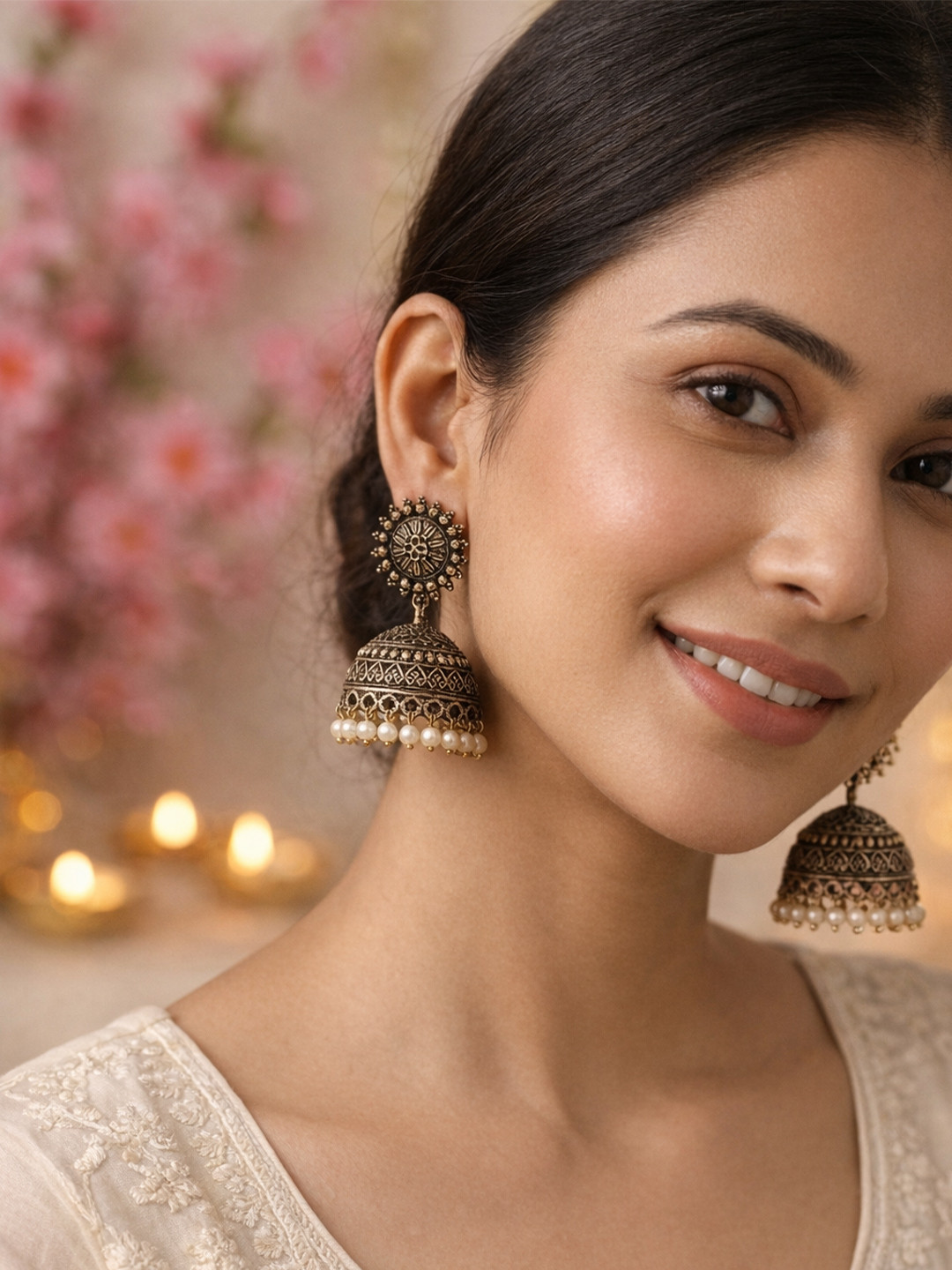 KYOOT JEWELS Contemporary Jhumkas Earrings