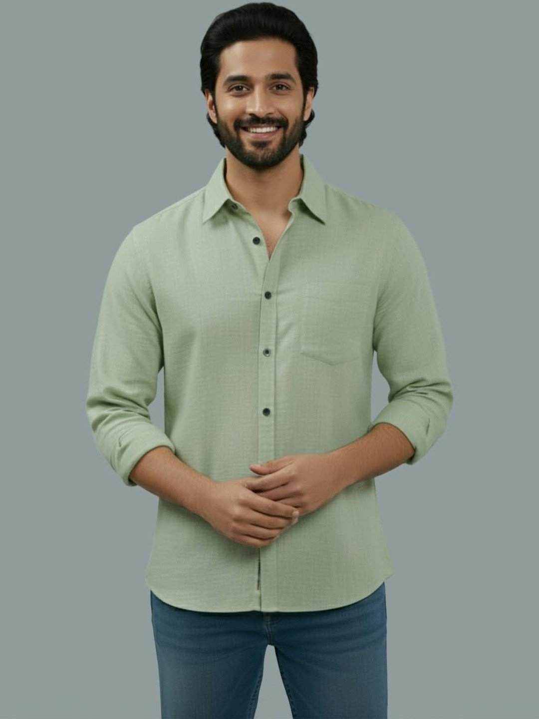 Terra Desi Men Smart Slim Fit Casual Shirt