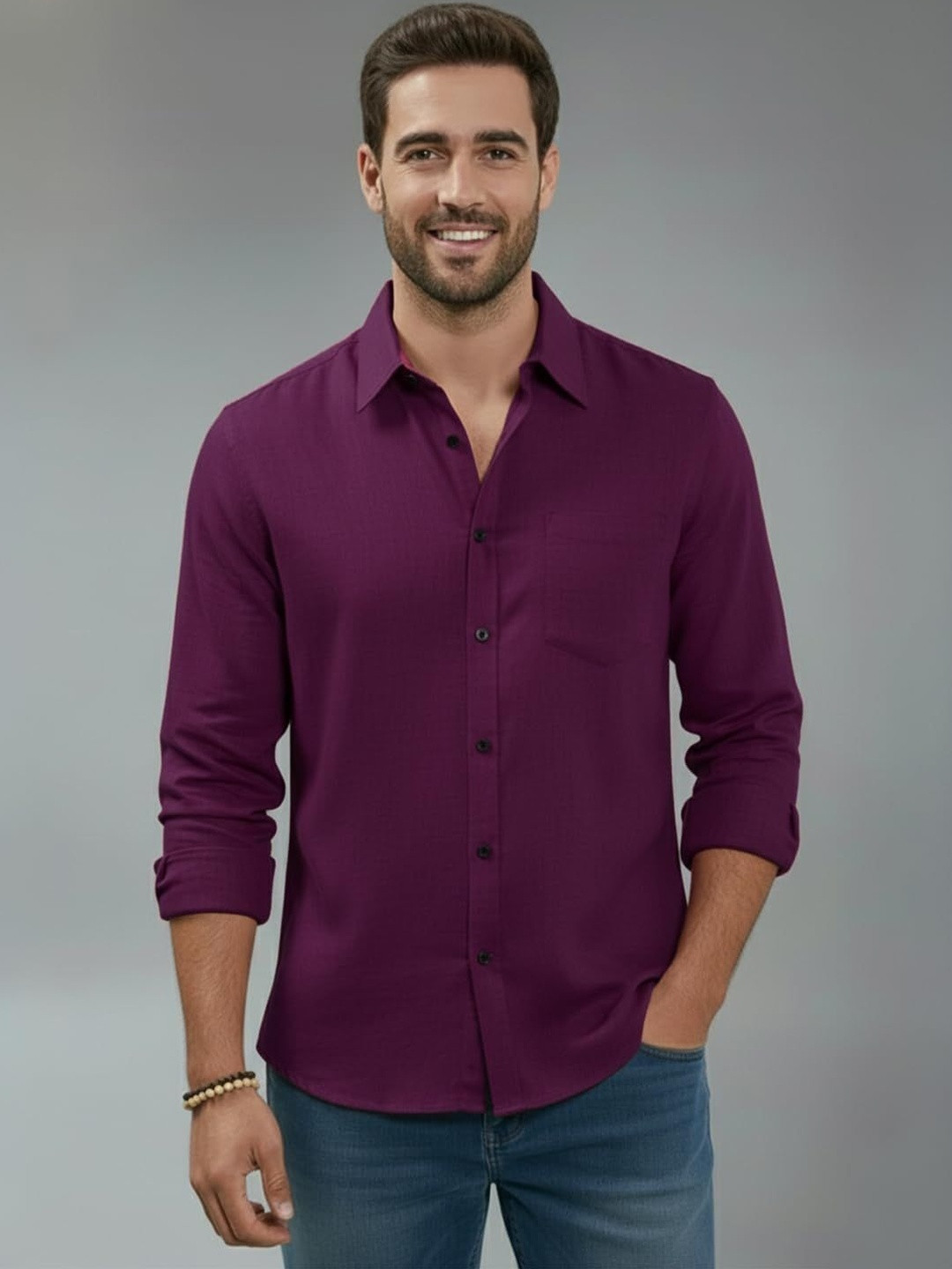 Terra Desi Men Smart Slim Fit Casual Shirt