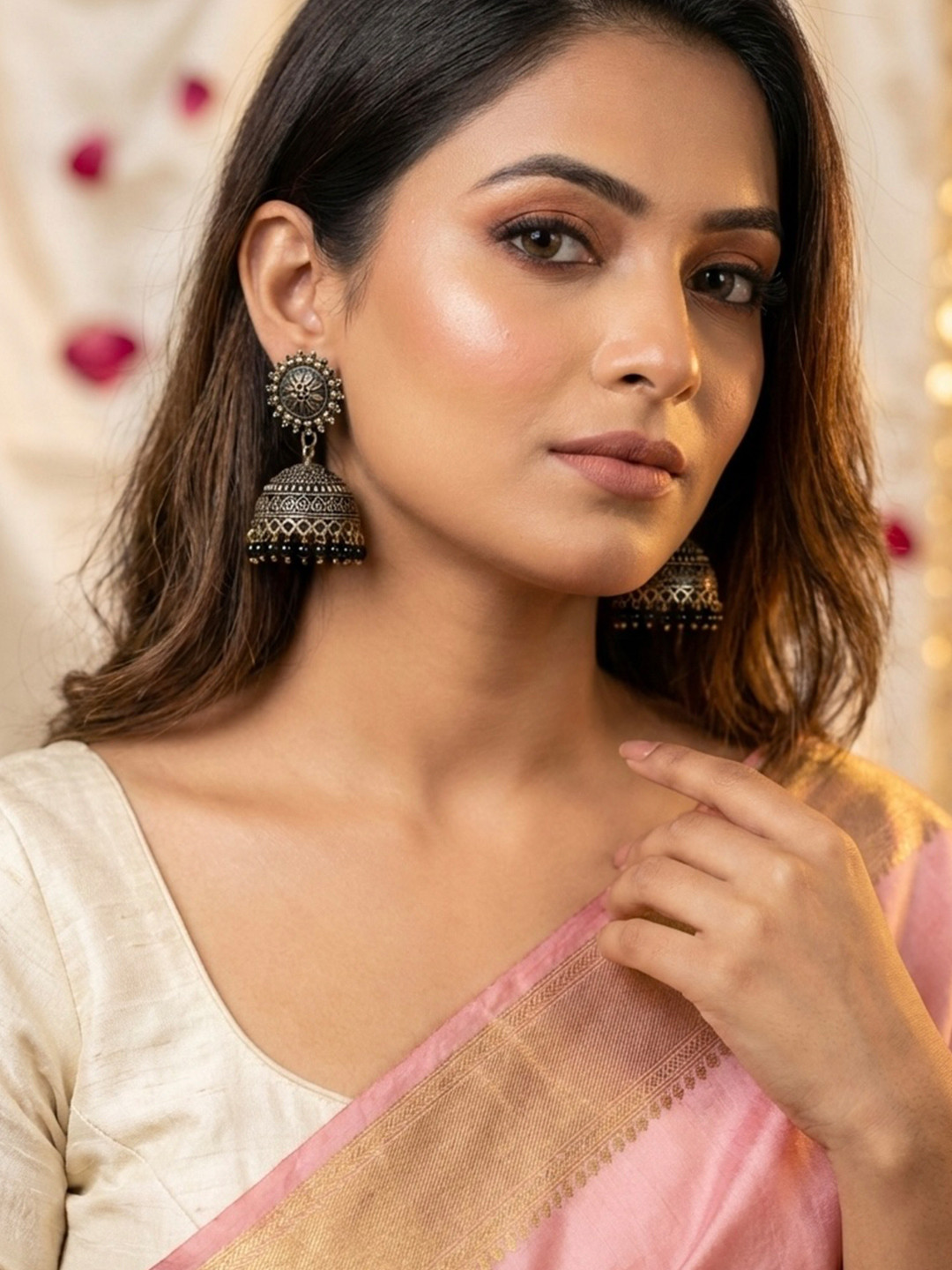 KYOOT JEWELS Contemporary Jhumkas Earrings