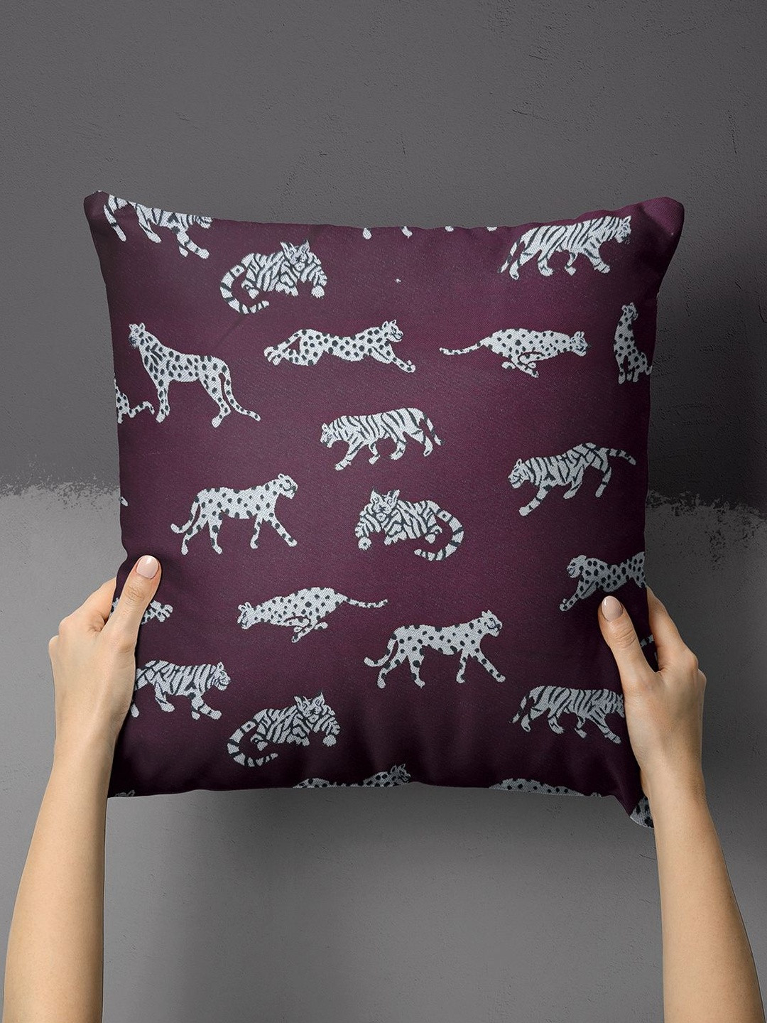 BIANCA Brown Square Cushion Covers