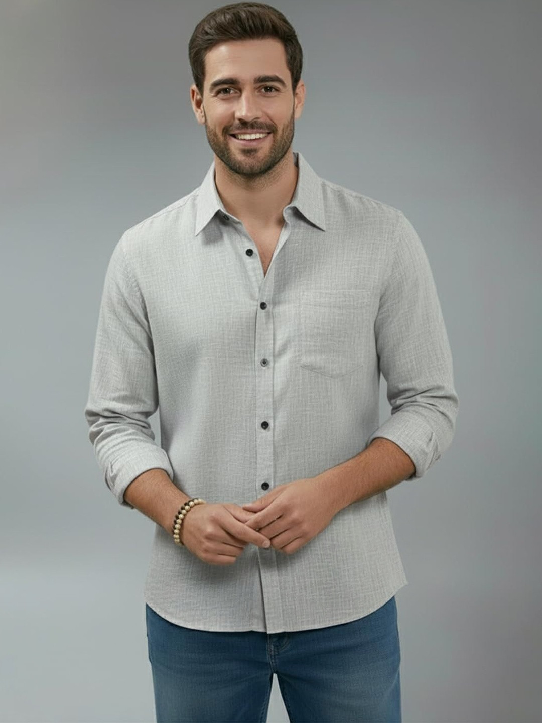 Terra Desi Men Smart Slim Fit Casual Shirt