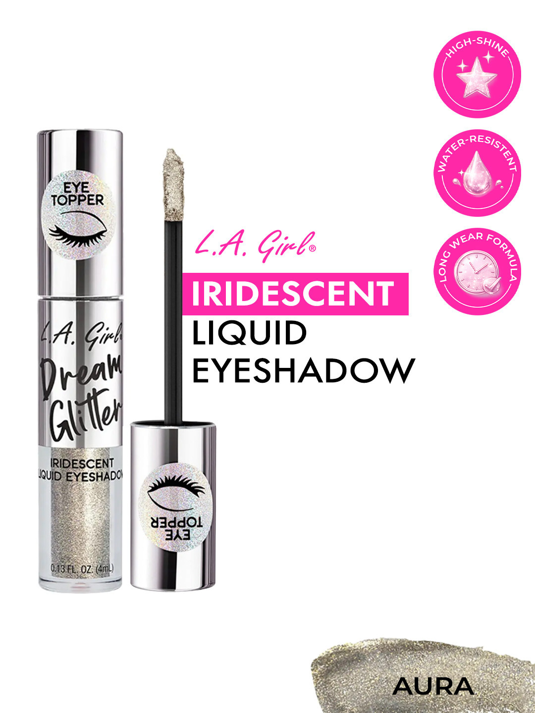 L.A. Girl Dream Glitter Iridescent Liquid Eyeshadow 4 ml - Aura