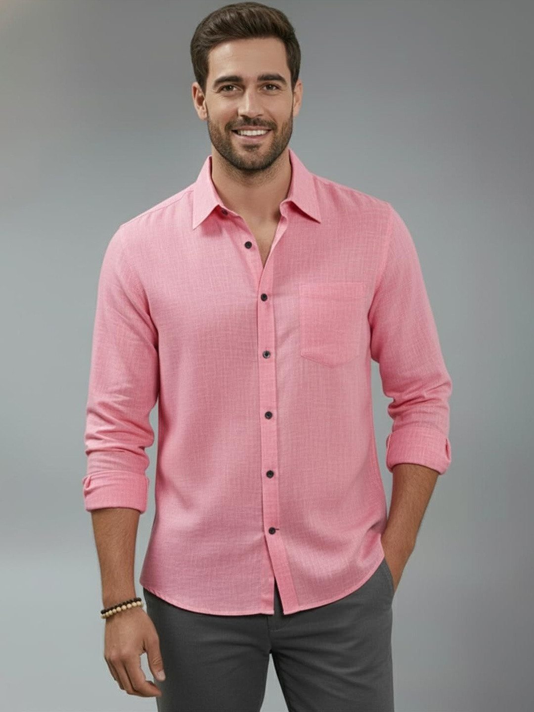 Terra Desi Men Smart Slim Fit Casual Shirt