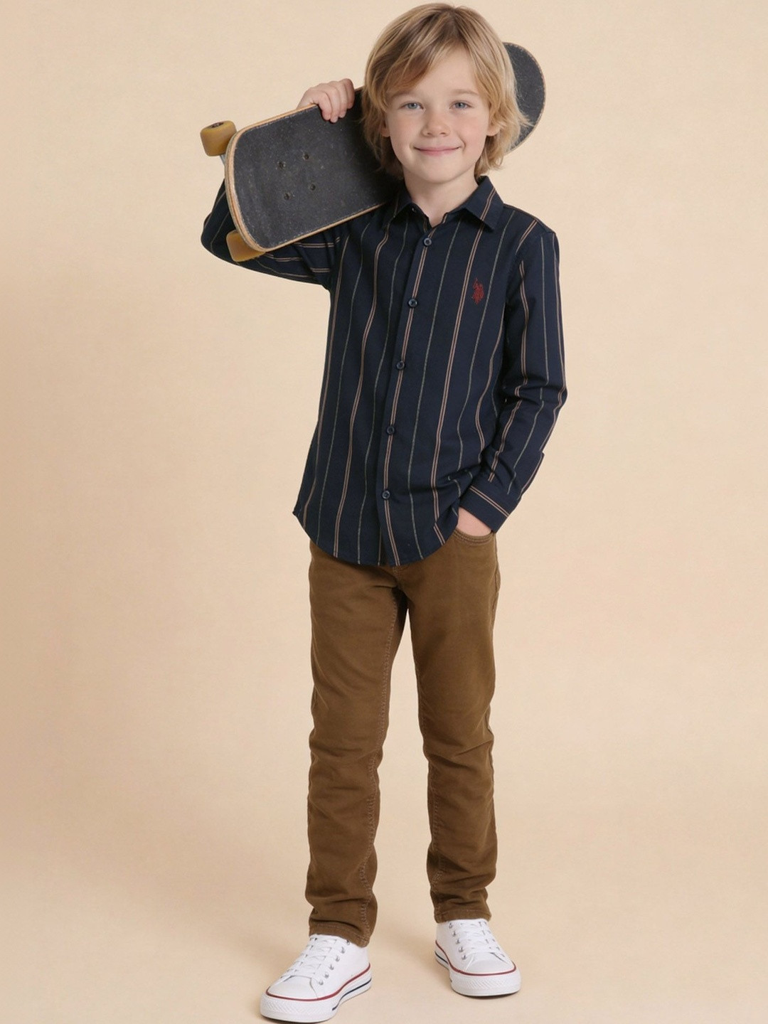 U.S. Polo Assn. Kids Boys Striped Casual Shirt