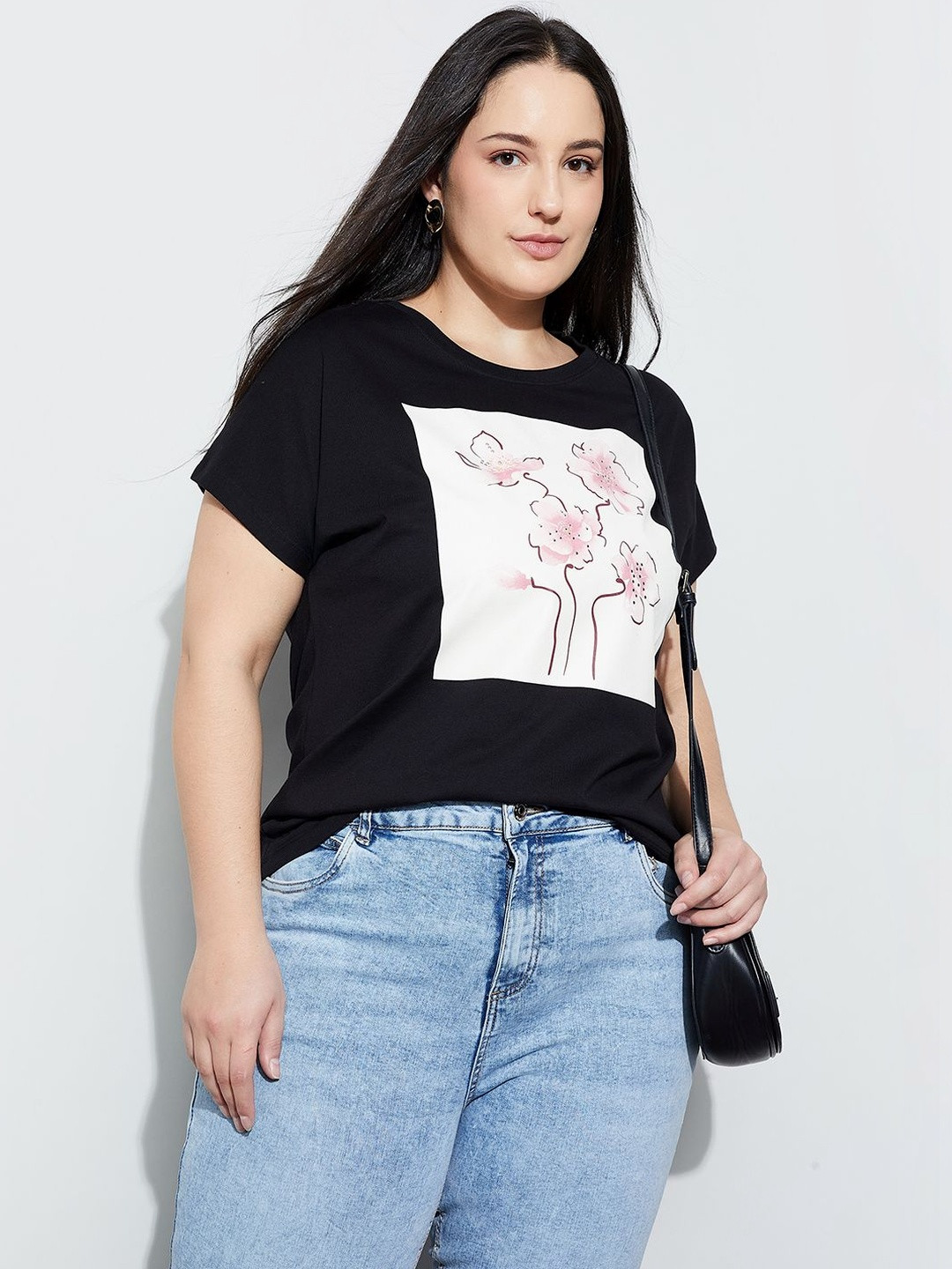 Nexus by Lifestyle Plus Size Women Floral Printed T-shirt