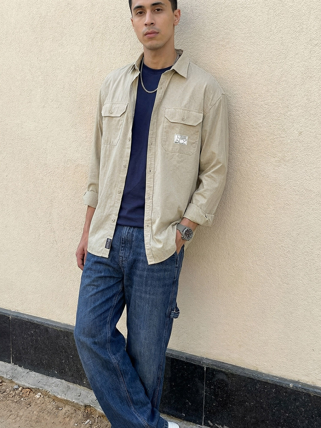 The Roadster Lifestyle Co. Pure Cotton Checked Casual Relaxed Fit Shirt