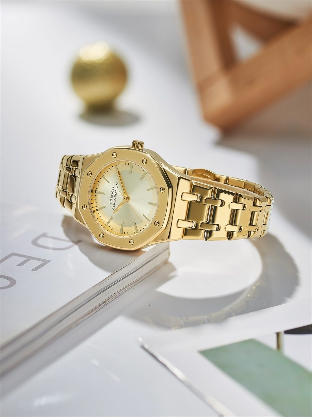 French Connection Women Dial & Bracelet Style Straps Analogue Watch FCB25GM