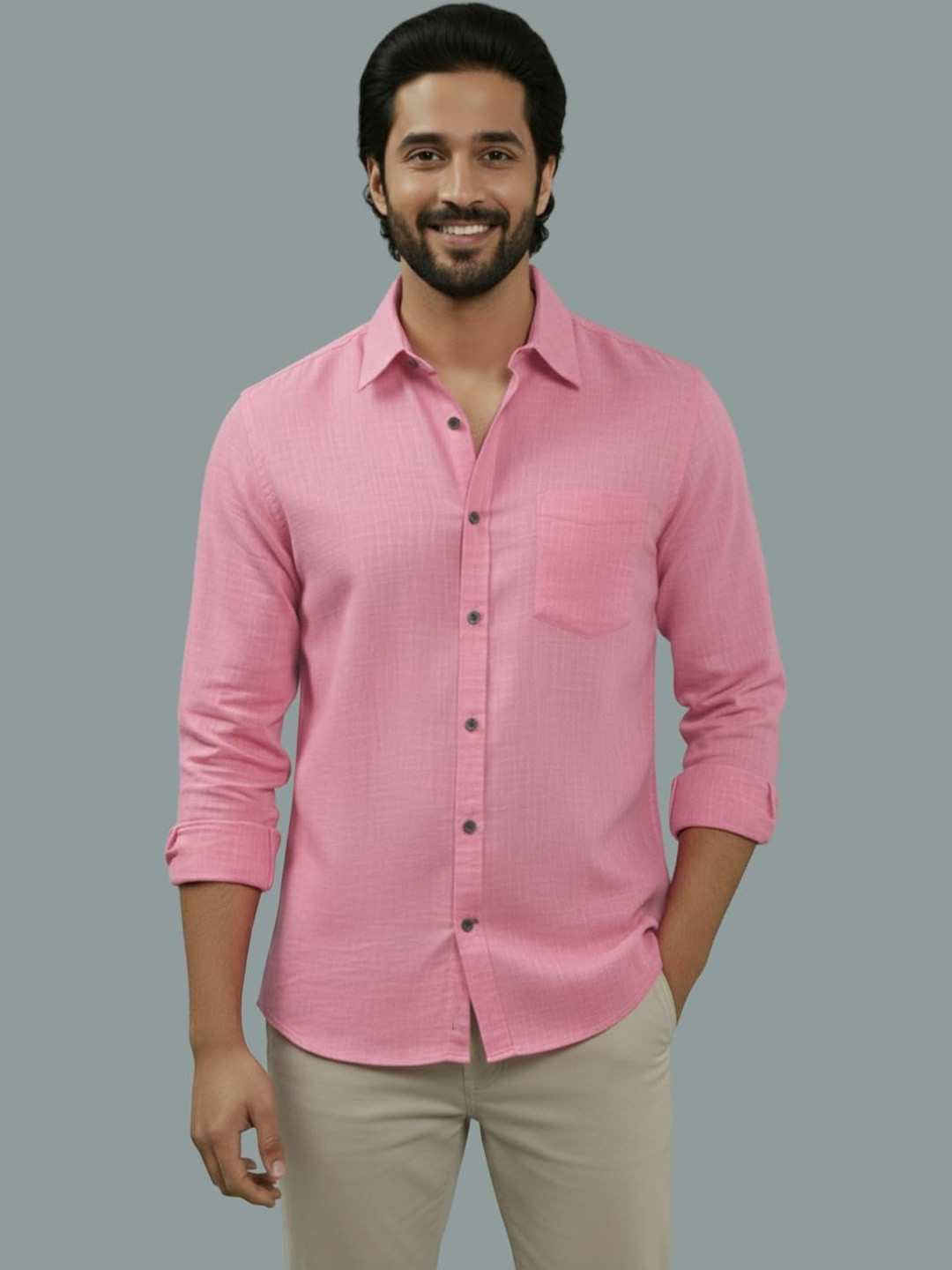 Terra Desi Men Smart Slim Fit Casual Shirt