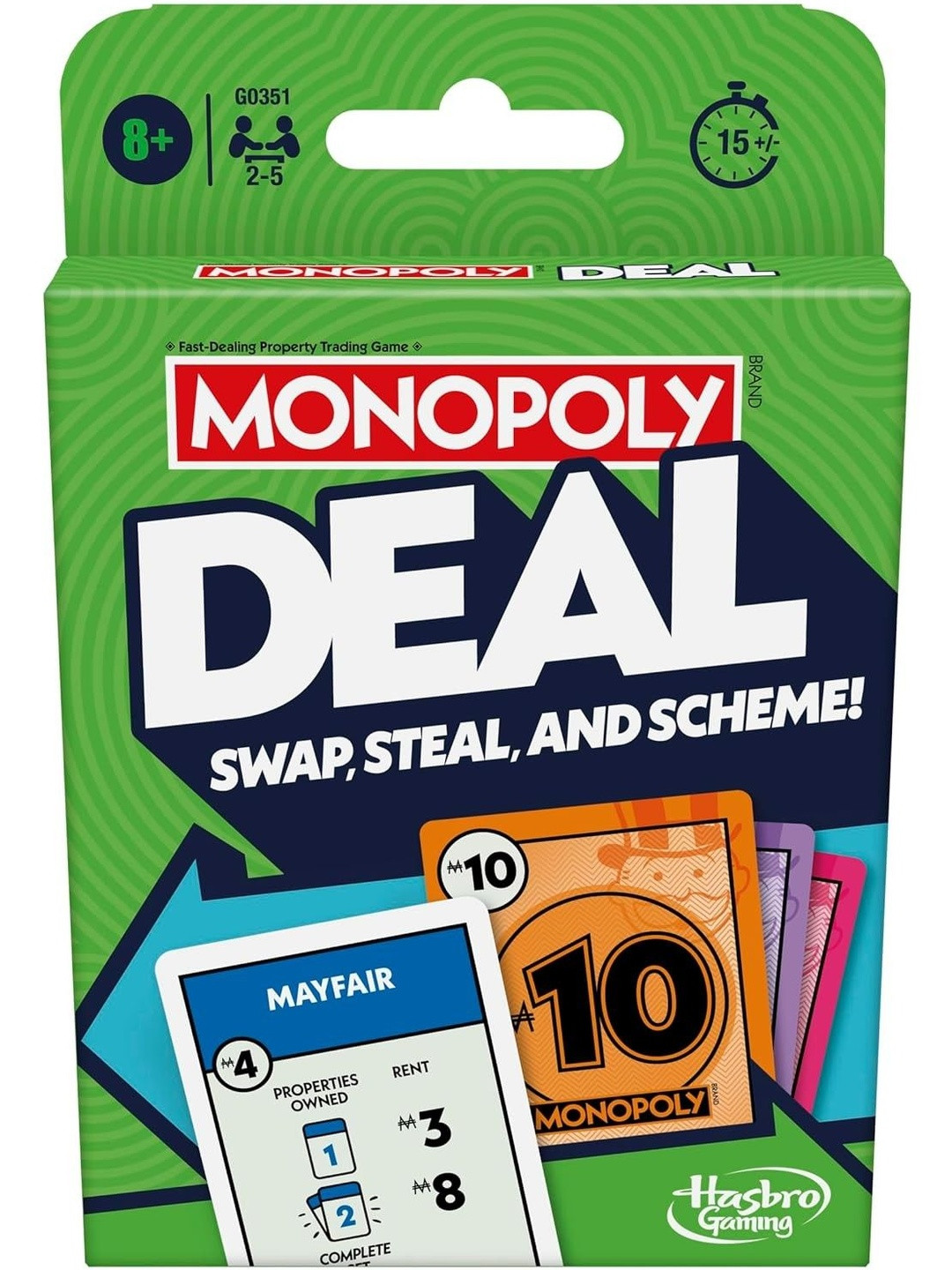MONOPOLY Kids BPA Free Deal Card Game
