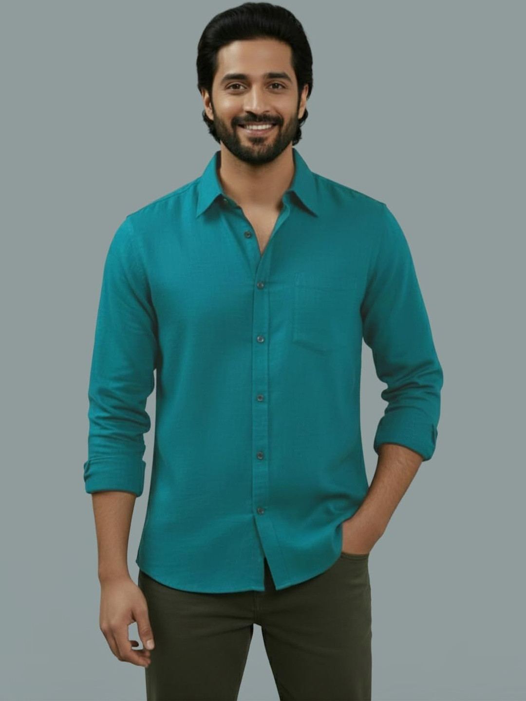 Terra Desi Men Smart Slim Fit Casual Shirt