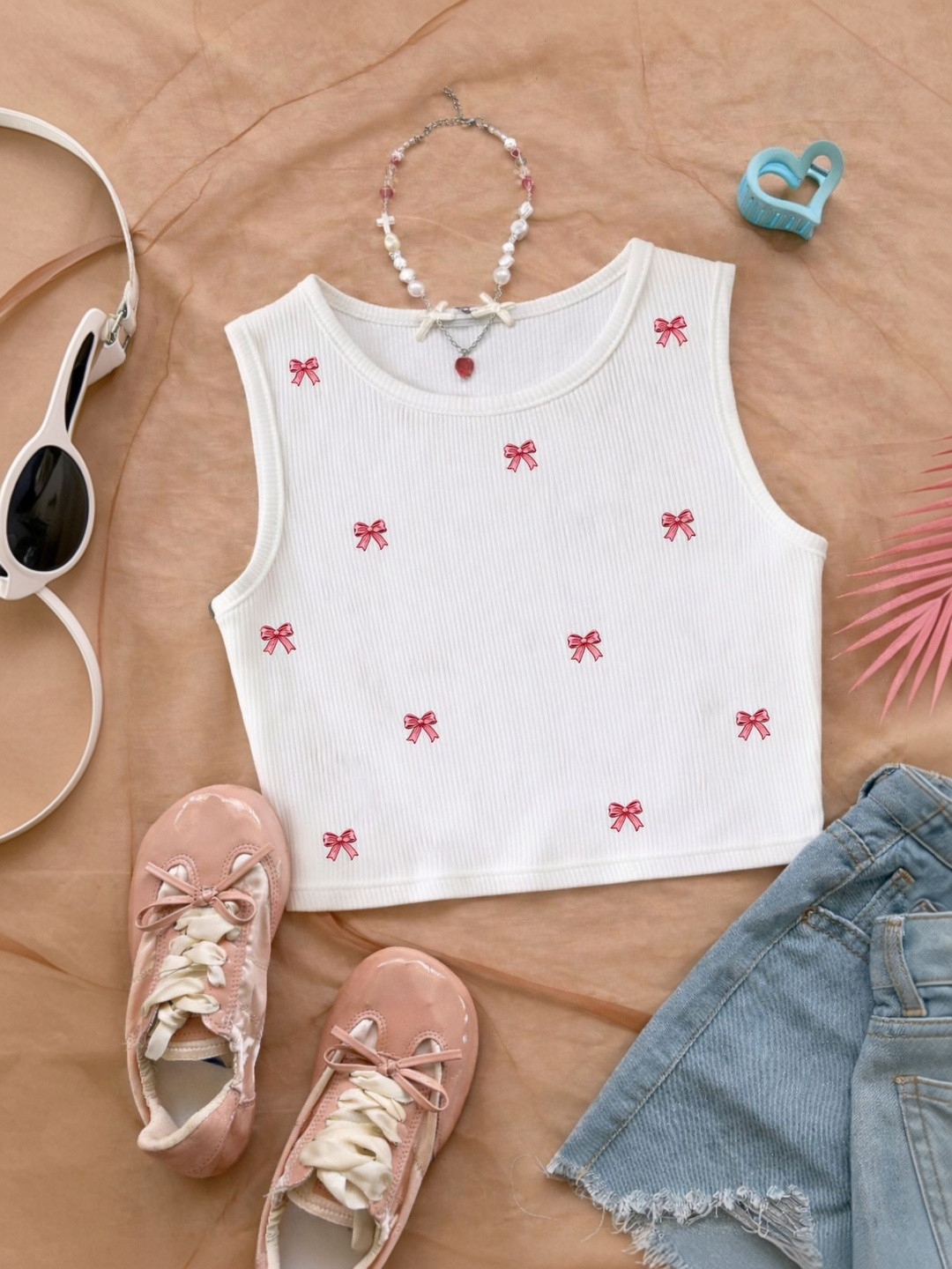 KIK33 Embroidered Crop Top