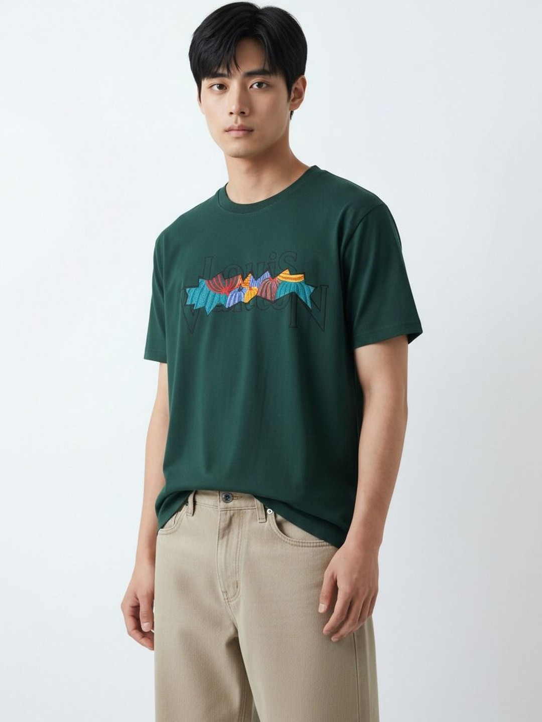 La Pajaro Typography Printed Cotton T-shirt