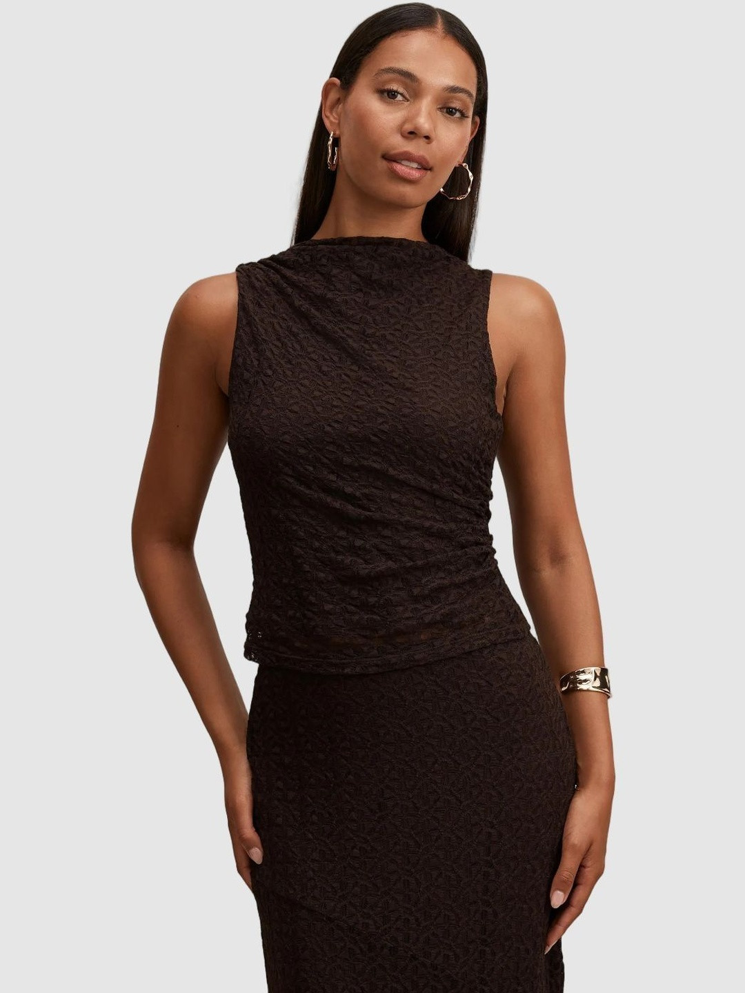 Forever New Tahlia Textured Lace Tank