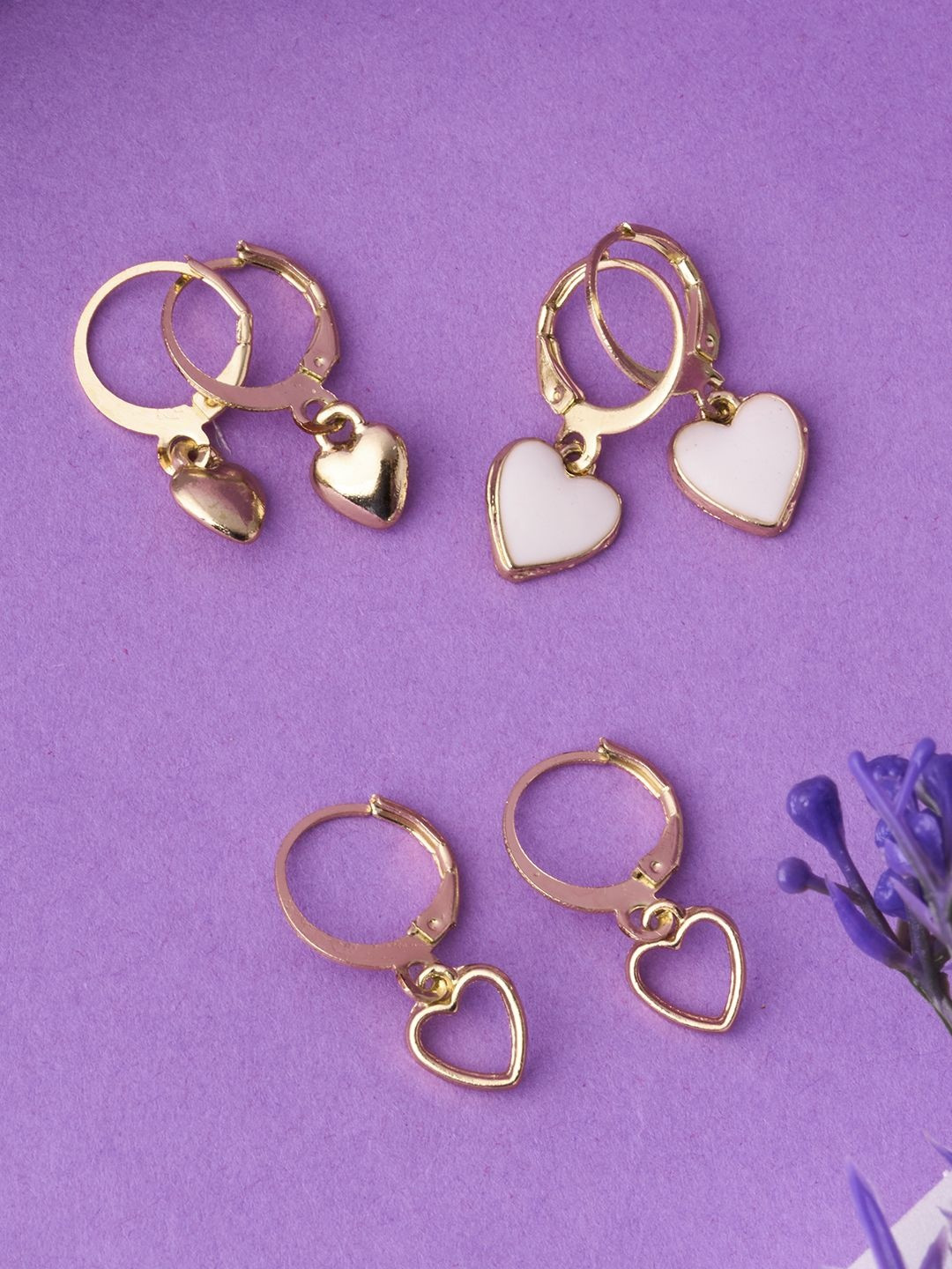Forever Glam by Pantaloons Heart Shaped Drop Earrings