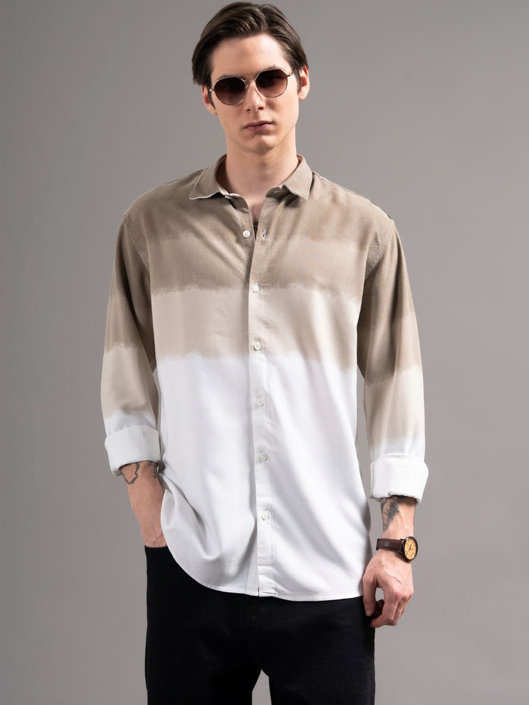 PAUL STREET Men Standard Ombre Casual Shirt