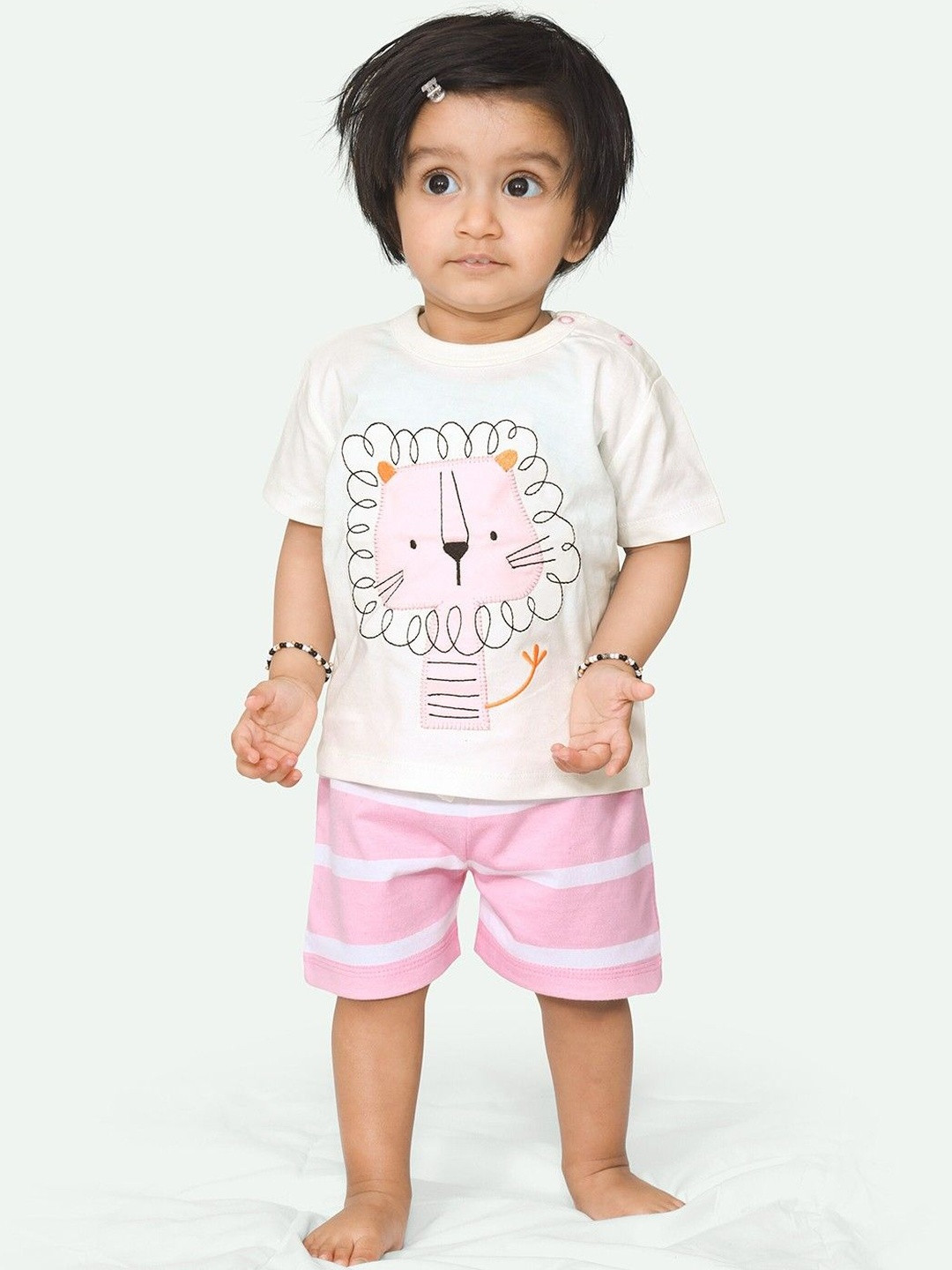 ariel Girls Printed T-shirt with Shorts