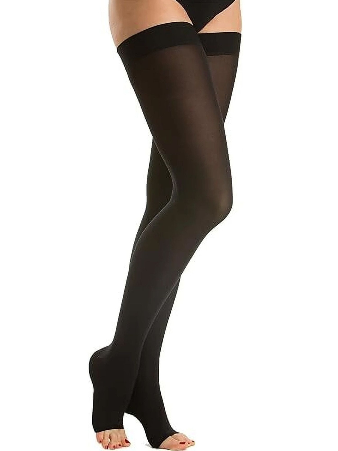 POLLOLOCO Thigh-High Sheered Stockings
