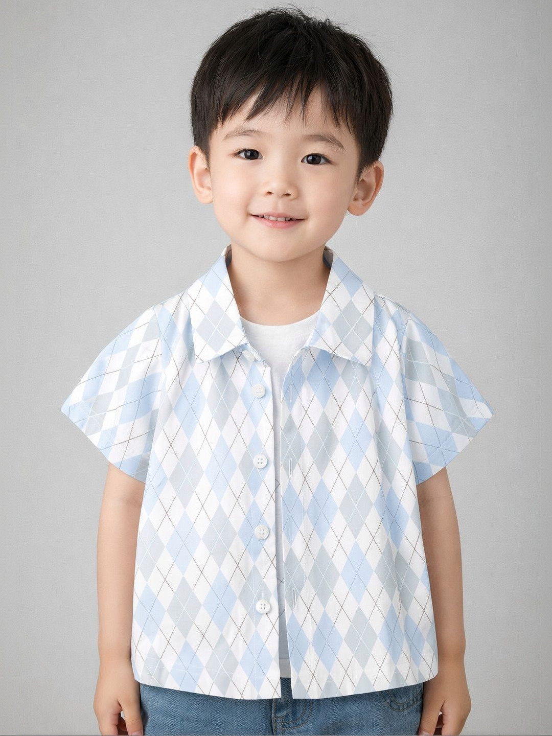RAVYA TRENDZ Boys Printed Spread Collar Regular Fit Casual Shirt