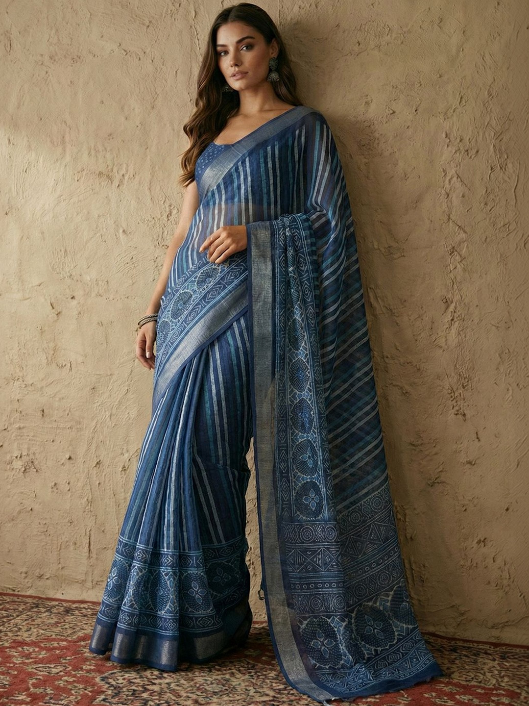 THREAD BOX Ethnic Motifs Pure Cotton Handloom Saree
