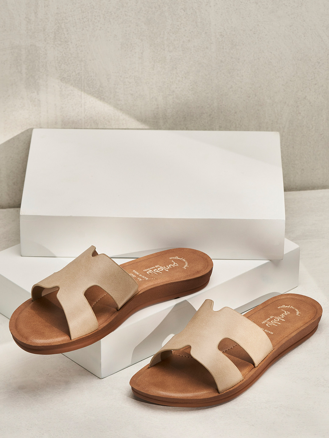 Puntoblu Women Open Toe Flats
