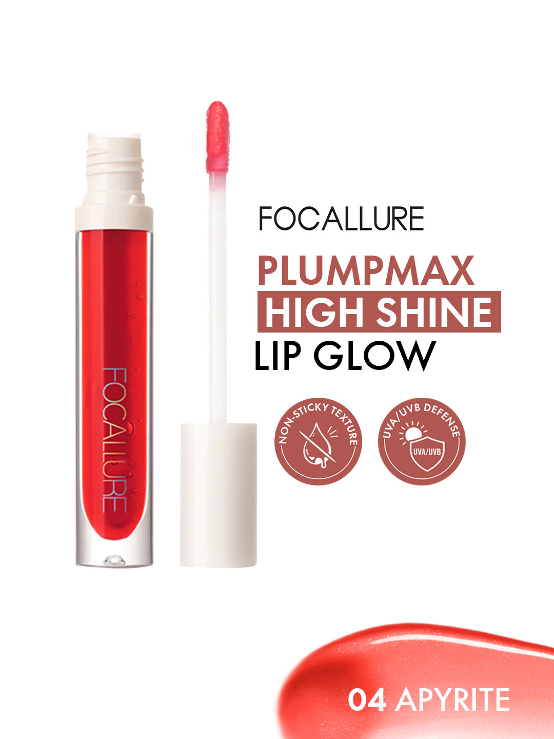FOCALLURE Plumpmax High Shine Lip Glow Lip Gloss- 2.5 g- Apyrite 4