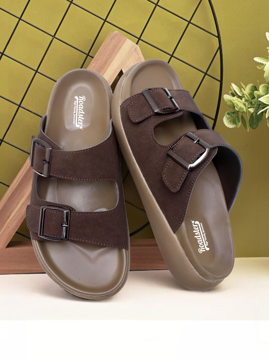 The Roadster Lifestyle Co Men Slip-On Comfort Sandals - Image 1