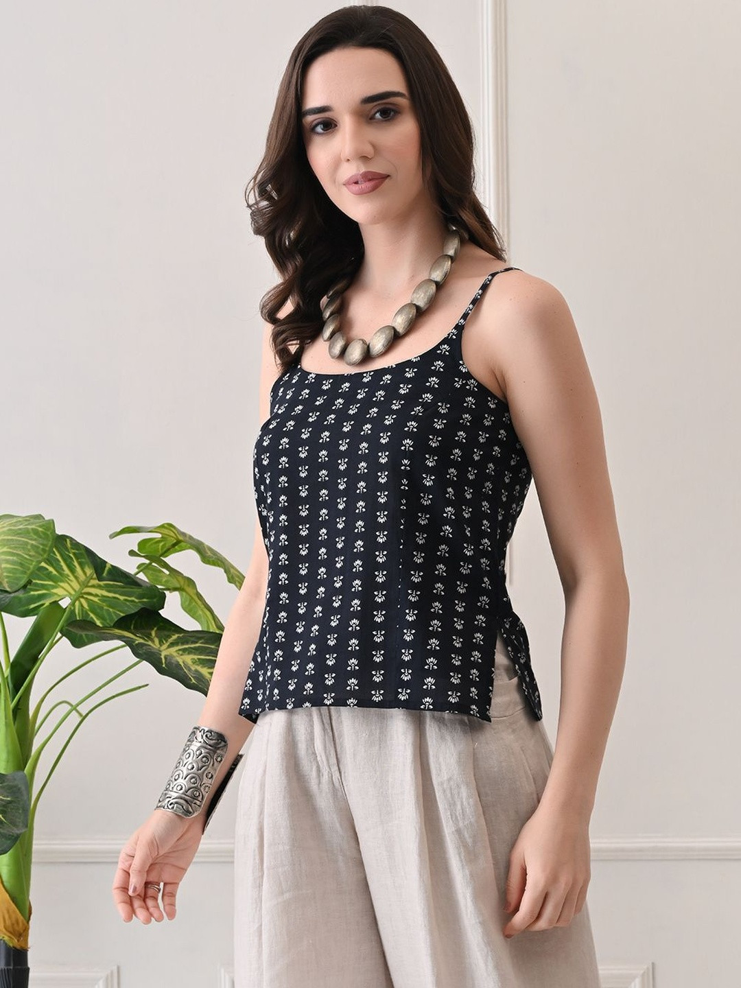 KALAMIR Print Ethnic Cotton Top