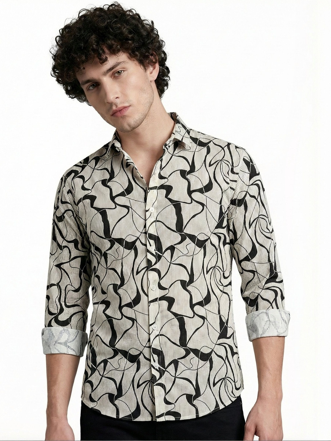 Moda Rapido Men Original Striped Casual Shirt