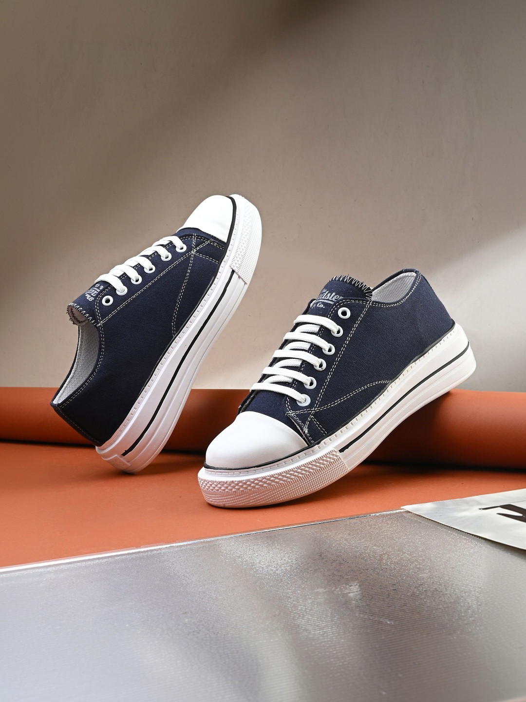 The Roadster Lifestyle Co Women Round Toe Sneakers Casual Shoes