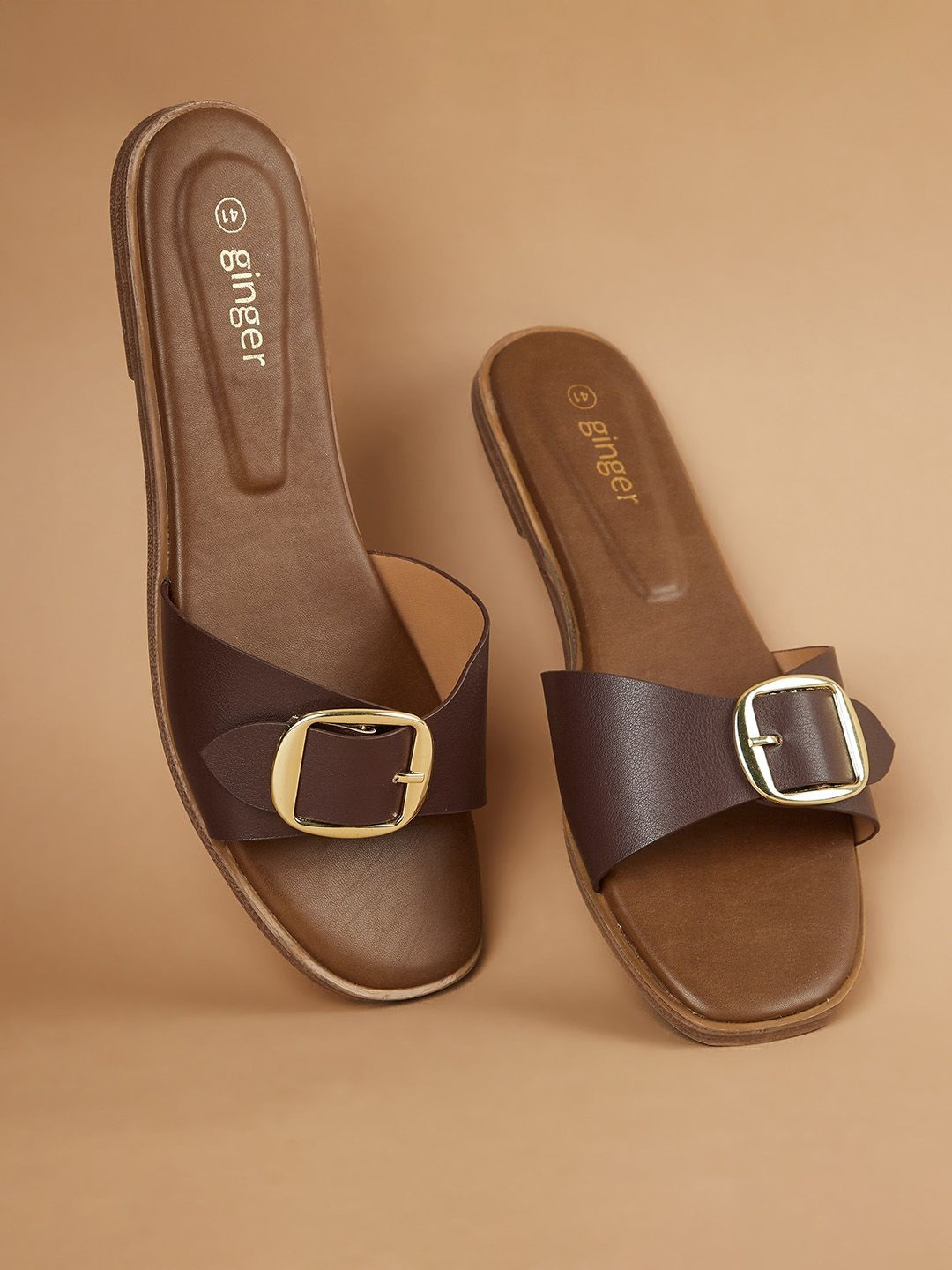 Ginger by Lifestyle Women PU Comfort Sandals