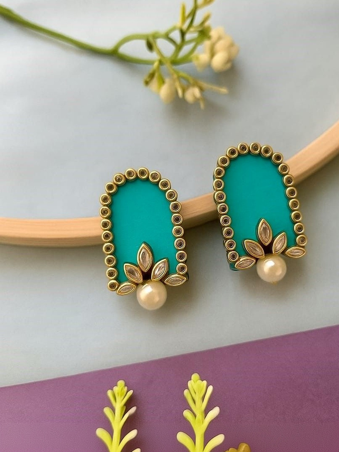 HANDMADE FOR HER Geometric Studs Earrings