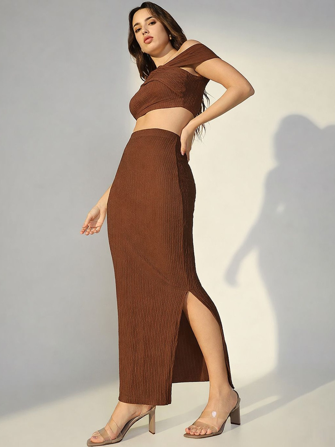 SHOWOFFFF Self Design Top with Skirt