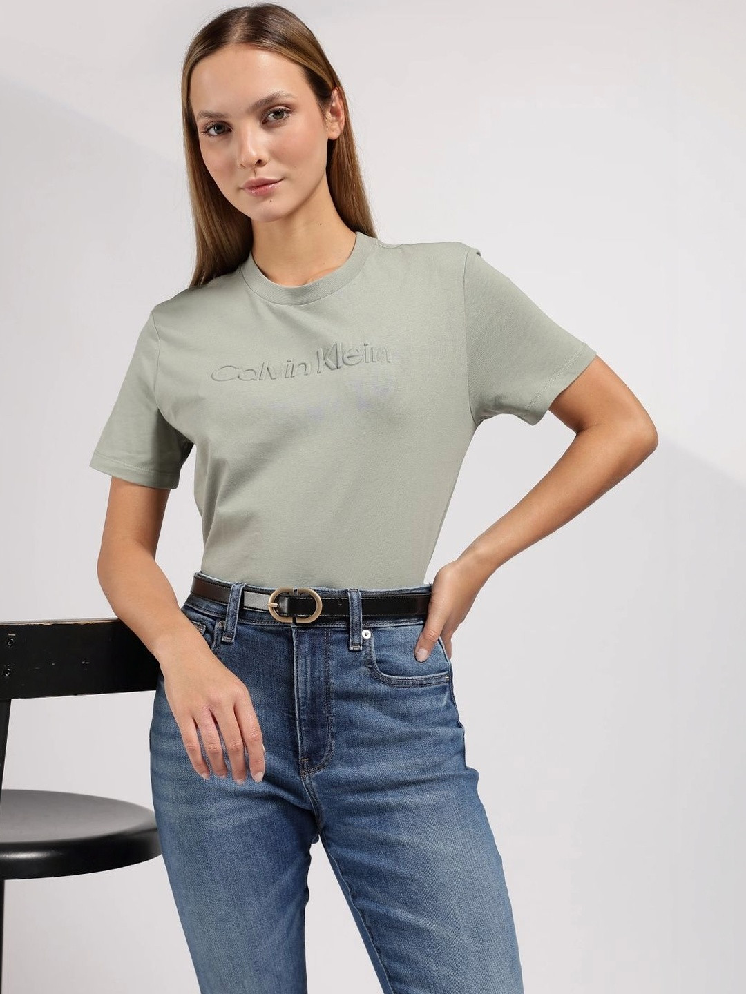 Calvin Klein Jeans Women Brand Logo Printed T-shirt