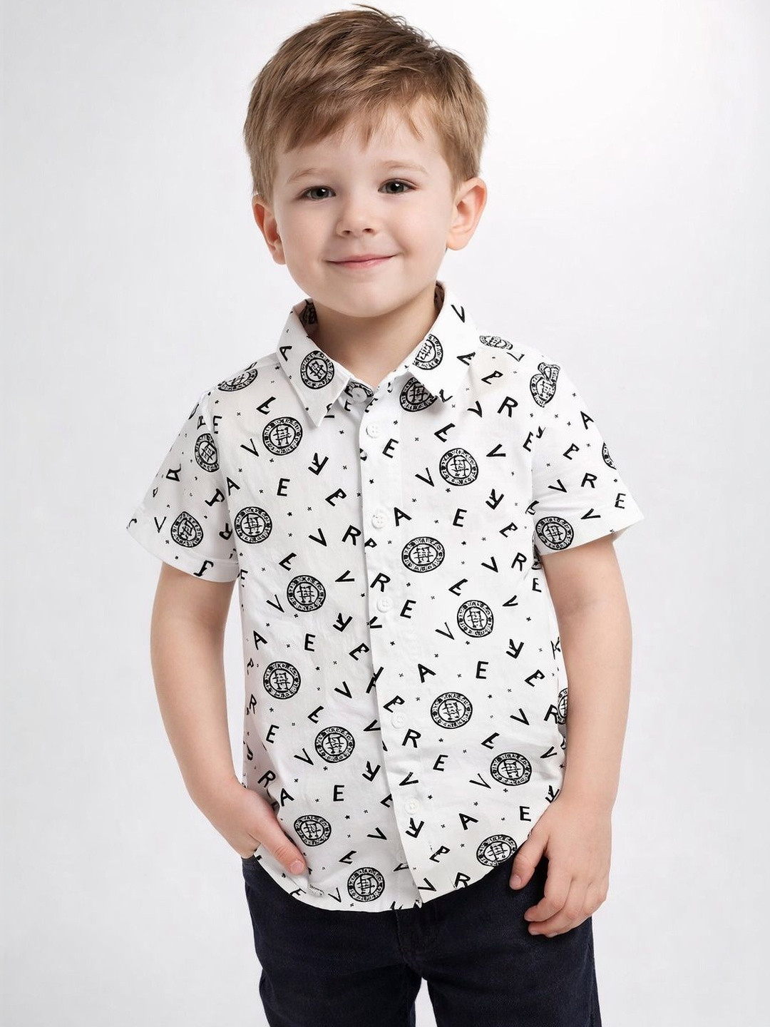RAVYA TRENDZ Boys Classic Printed Casual Shirt