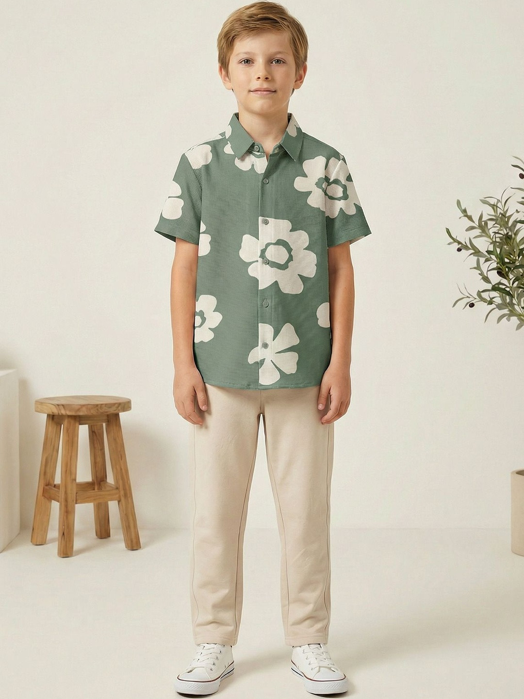 HELLCAT Boys Printed Shirt with Trousers