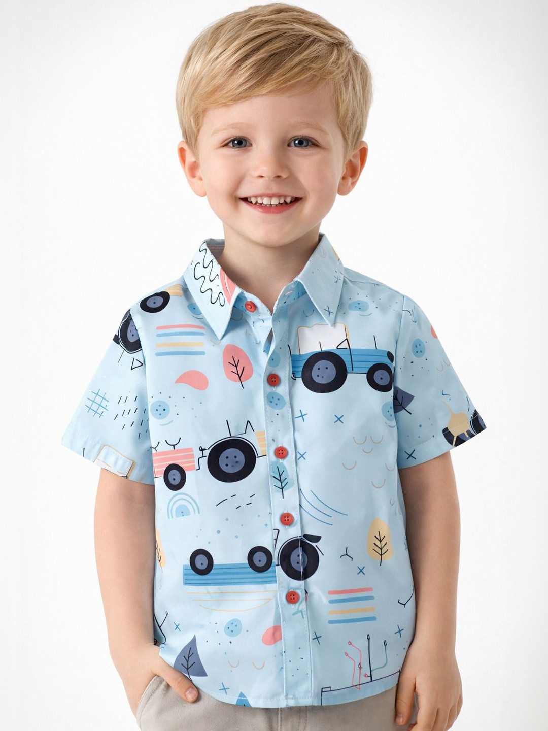 RAVYA TRENDZ Boys Classic Printed Casual Shirt