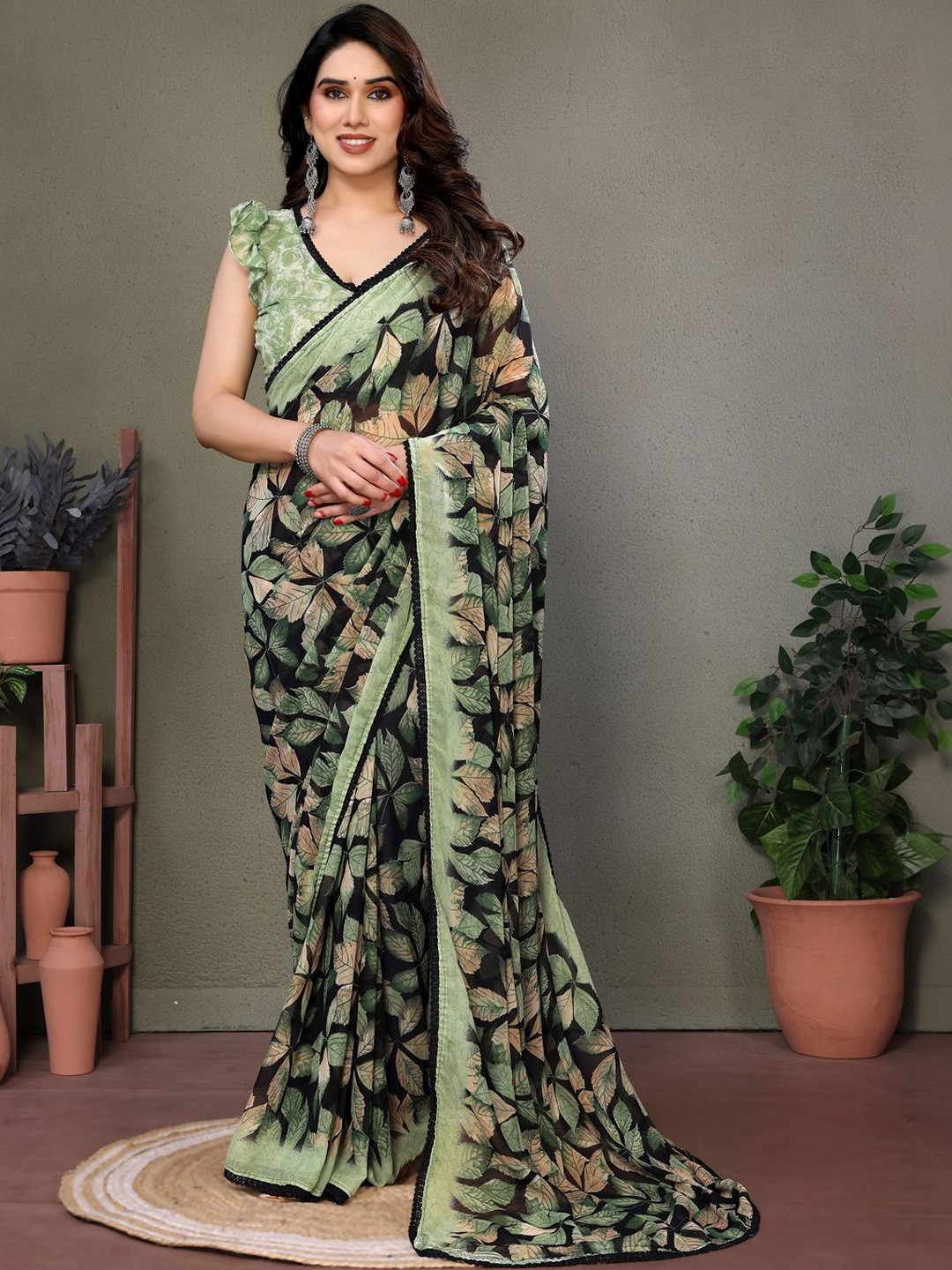 VIMALNATH SYNTHETICS Floral Pure Chiffon Saree