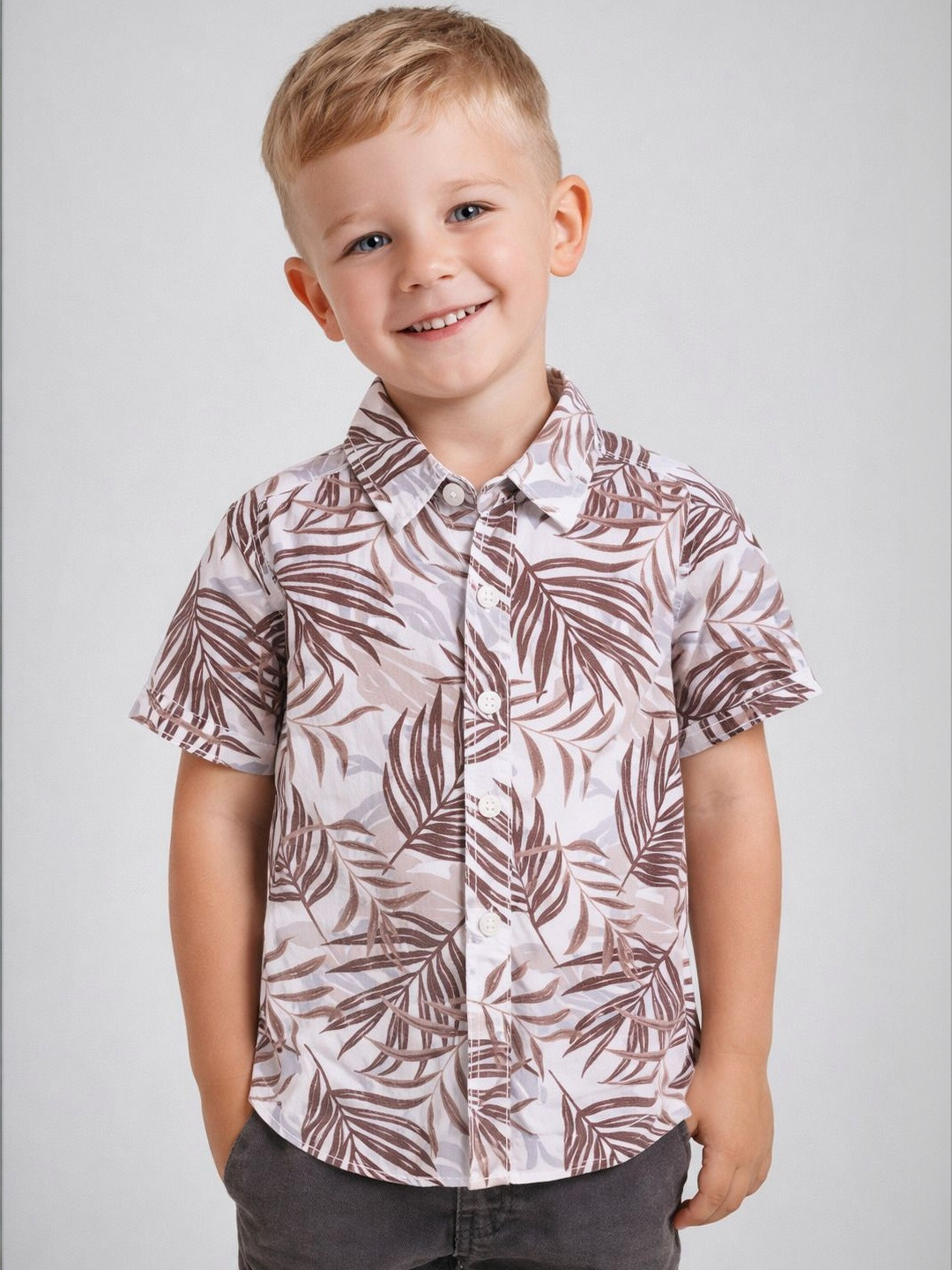 RAVYA TRENDZ Boys Classic Floral Printed Casual Shirt