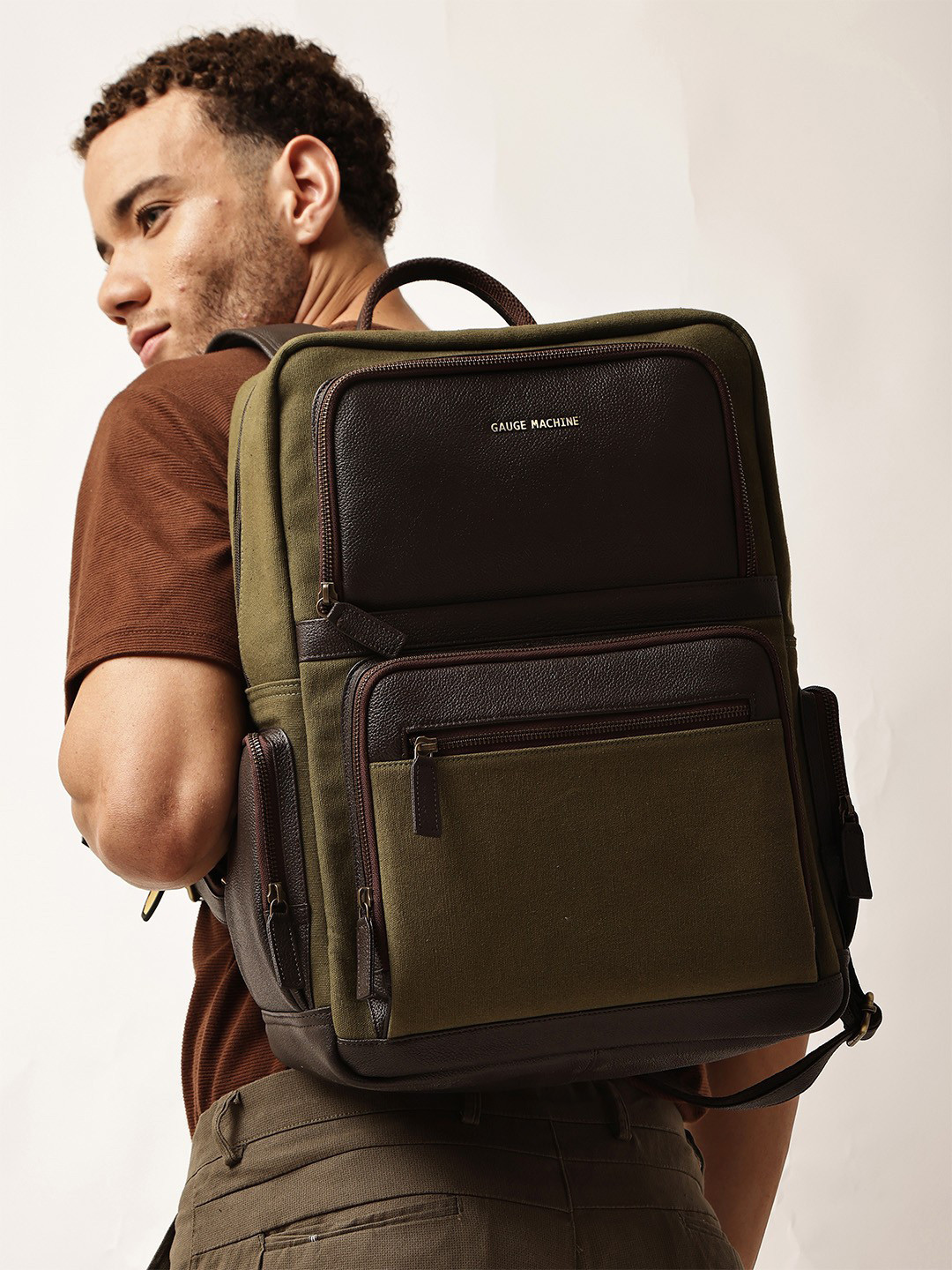 Gauge Machine Unisex Colourblocked Backpack